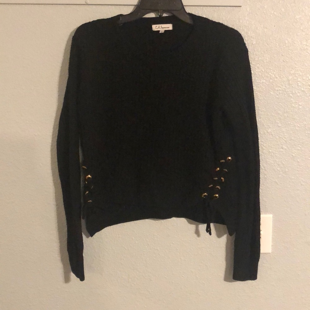 Sweater with gold accents